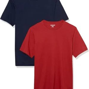 Mens Short Sleeve T-Shirts Slim Fit Crewneck (Pack of 2)