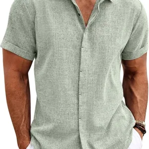 COOFANDY Men's Linen Shirt